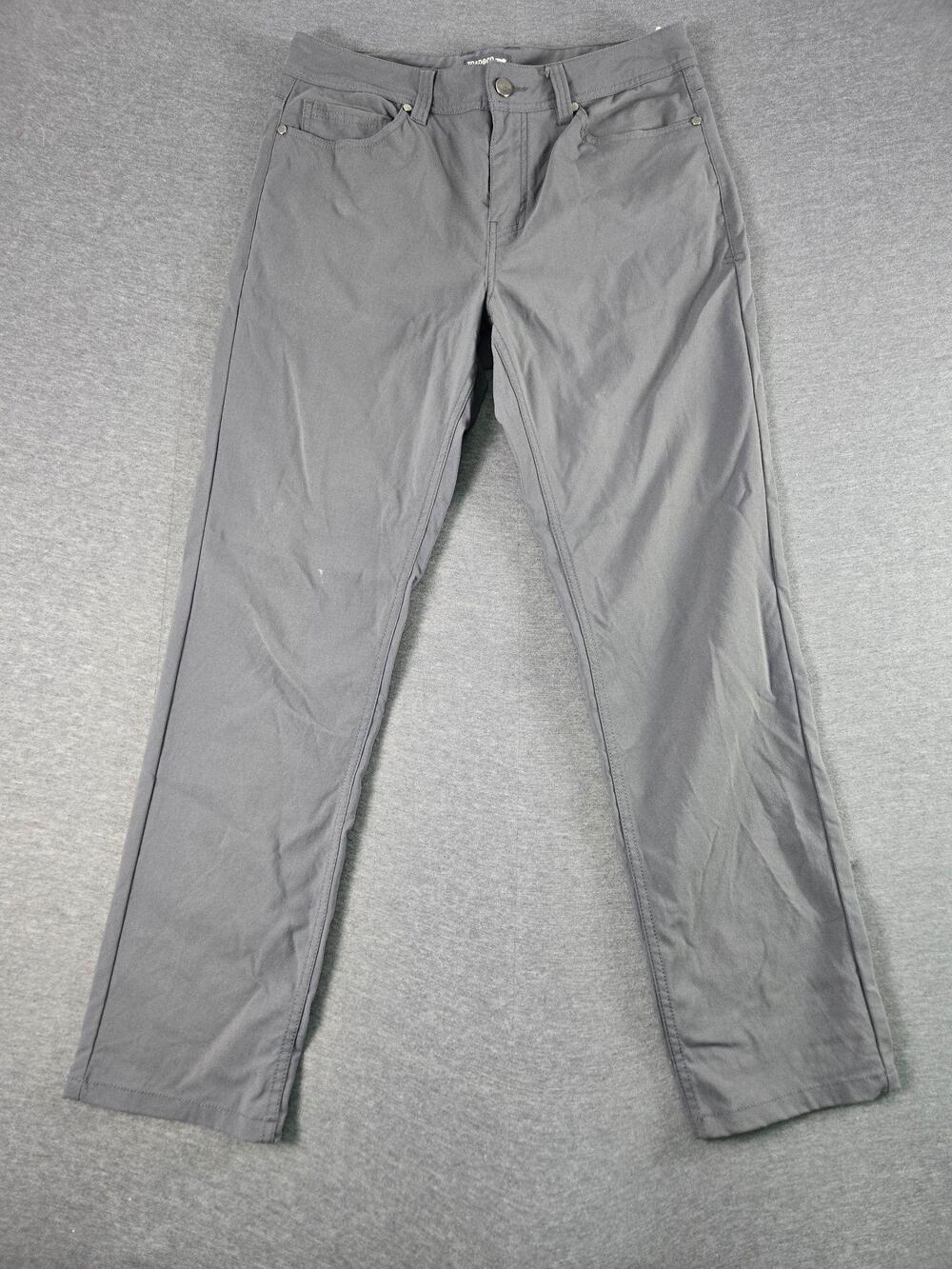 Toad&Co Pants Mens 31x30 Gray Canvas Slim Fit Stretch Chino Rover Travel Pockets